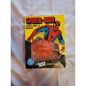 Vintage 1977 Ben Cooper Spider-Man Costume and Mask Marvel Comics Size Small 4-6